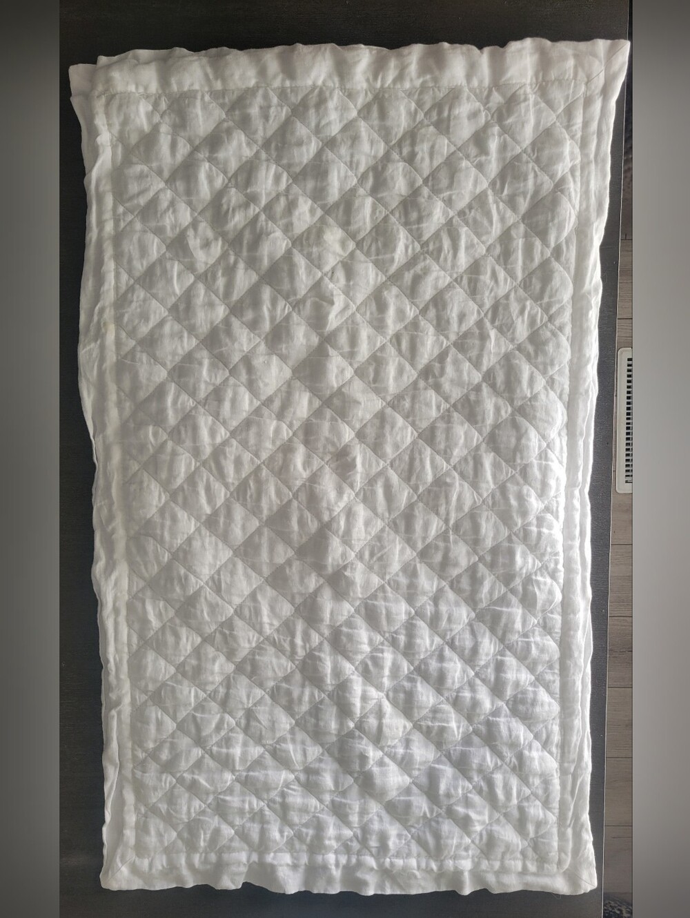 Pottery Barn White Diamond Quilted Pillow Sham Linen White King